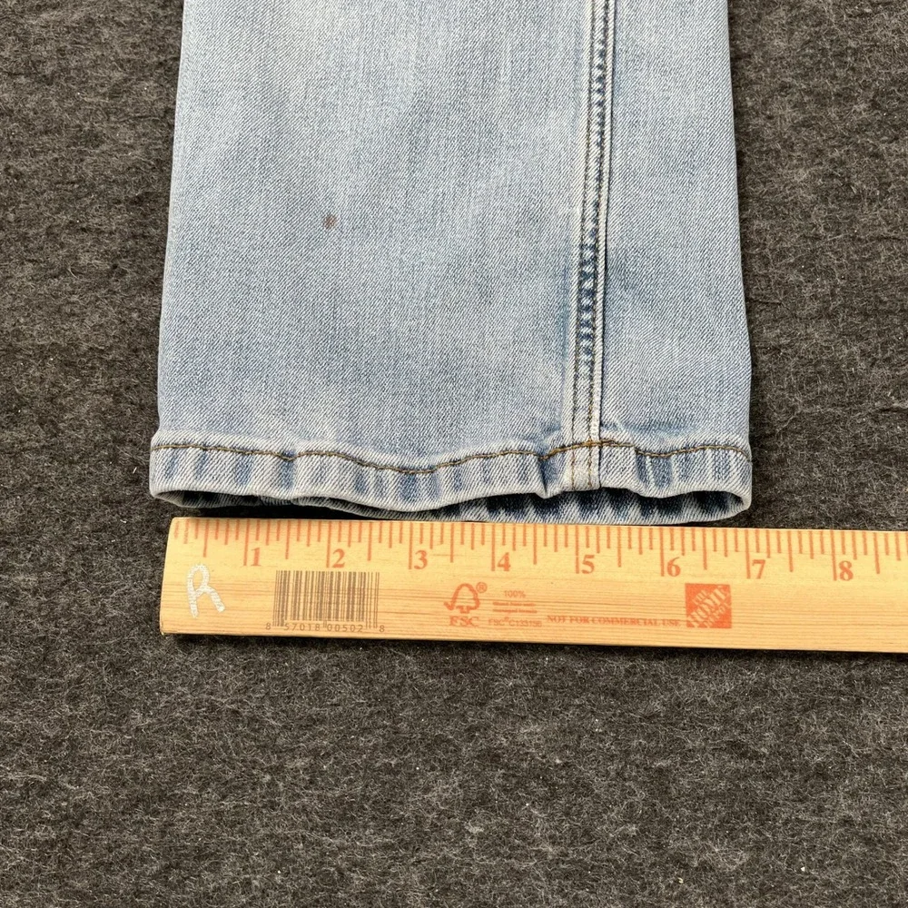 Carhartt Relaxed Fit Jeans Mens 34x34 Blue Denim Cotton Light Wash Straight Leg